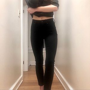 Madewell High Rise Black Skinny Jeans, sz 24